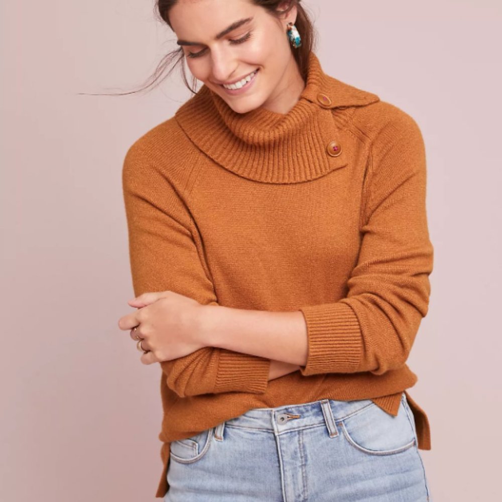 NWOT Anthropologie Emin Buttoned Pullover Size M